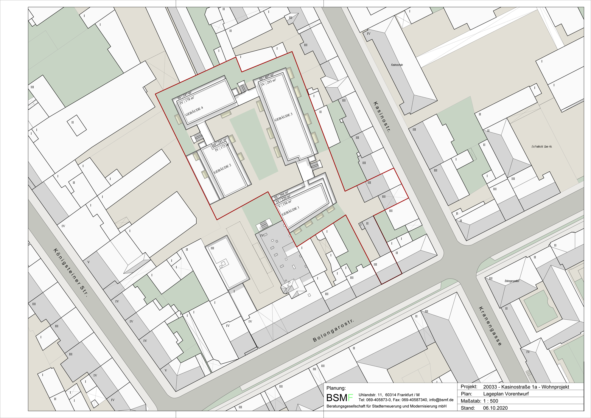 Lageplan der Wohnbebauung - Bild: BSMF