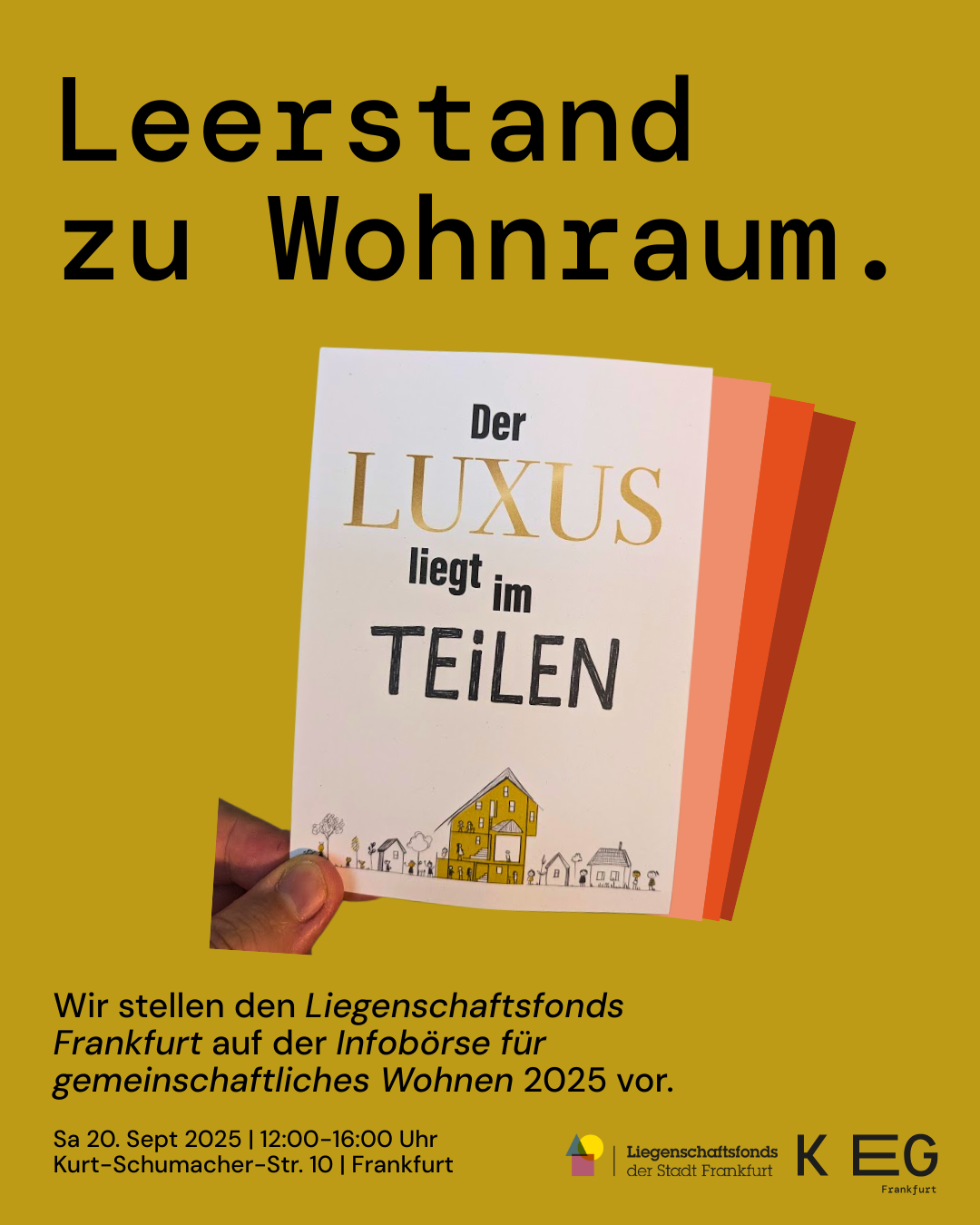 Liegenschaftsfonds Frankfurt Infobörse für gemeinschaftliches Wohnen 2025