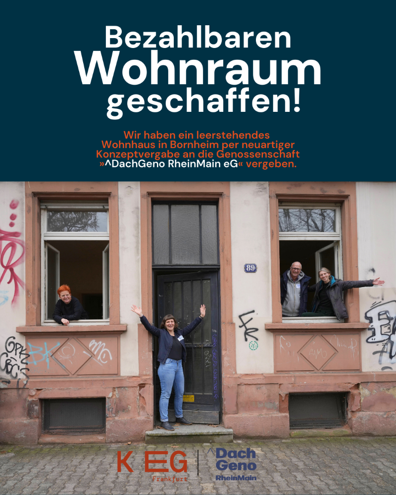 KEG Frankfurt begleitet neues Konzeptvergabe – sichert bezahlbares Wohnen in Frankfurt