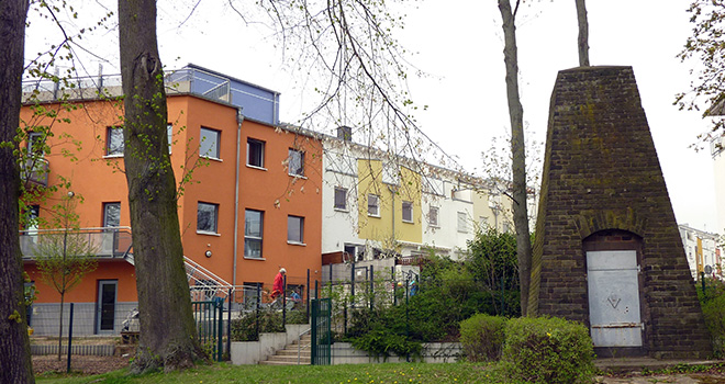 Zugang zum Wasserpark vom Wohngebiet